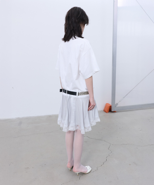 LCDC TM(エルシーディーシーティーエム)の「LACE TRIM JERSEY DRESS (WHITE)(ワンピース・レディース・その他・OS)」の3枚目の写真