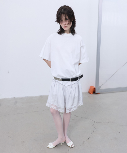 LCDC TM(エルシーディーシーティーエム)の「LACE TRIM JERSEY DRESS (WHITE)(ワンピース・レディース・その他・OS)」の4枚目の写真