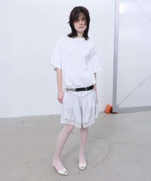 LCDC TM(エルシーディーシーティーエム)の「LACE TRIM JERSEY DRESS (WHITE)(ワンピース・レディース・その他・OS)」の5枚目の写真