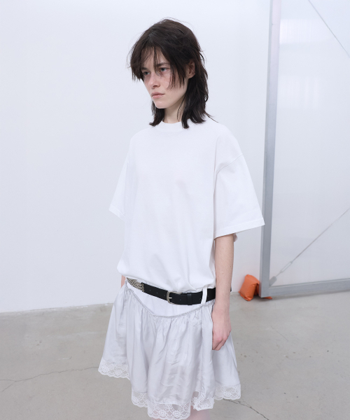 LCDC TM(エルシーディーシーティーエム)の「LACE TRIM JERSEY DRESS (WHITE)(ワンピース・レディース・その他・OS)」の7枚目の写真