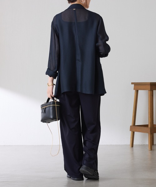 COLLAGE GALLARDAGALANTE（コラージュガリャルダガランテ）の「イージースラックス（スラックス・レディース・グレイッシュベージュ/ネイビー・FREE）」の21枚目の写真