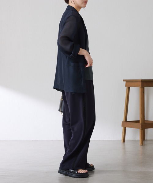 COLLAGE GALLARDAGALANTE（コラージュガリャルダガランテ）の「イージースラックス（スラックス・レディース・グレイッシュベージュ/ネイビー・FREE）」の22枚目の写真