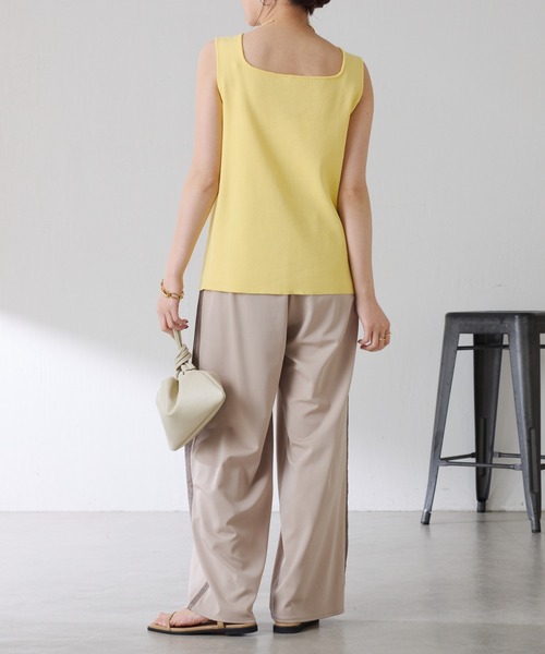 COLLAGE GALLARDAGALANTE（コラージュガリャルダガランテ）の「イージースラックス（スラックス・レディース・グレイッシュベージュ/ネイビー・FREE）」の11枚目の写真