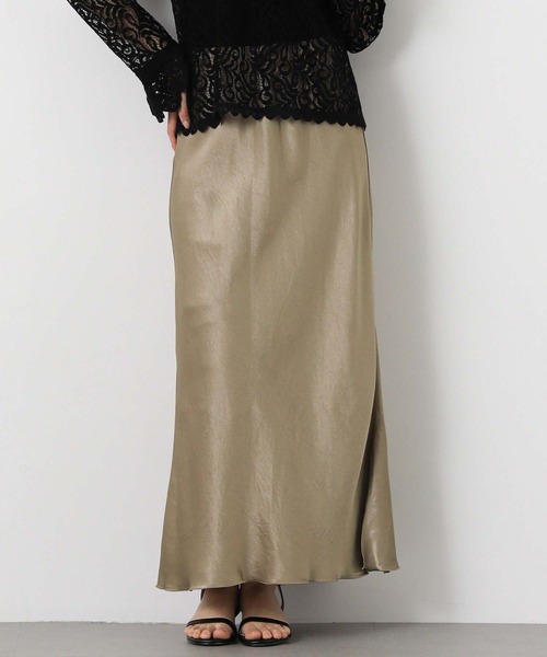 Gready Brilliant（グレディブリリアン）の「ＬＵＡＣＥバイアスフレアスカート（スカート・レディース・ブラック/アイボリー/モカ・38/36）」の3枚目の写真