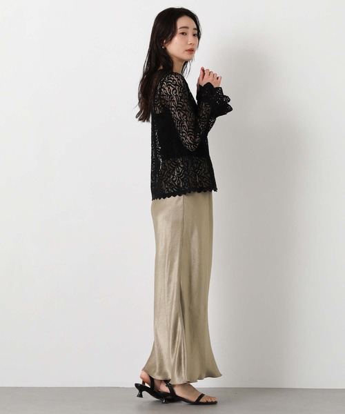 Gready Brilliant（グレディブリリアン）の「ＬＵＡＣＥバイアスフレアスカート（スカート・レディース・ブラック/アイボリー/モカ・38/36）」の19枚目の写真