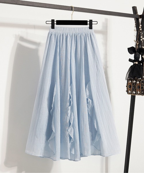 AMAJI(アマジ)の「フリルシアースカート(スカート・レディース・ホワイト/ブラック/ブルー・MEDIUM/XX-LARGE/X-LARGE/LARGE)」の3枚目の写真