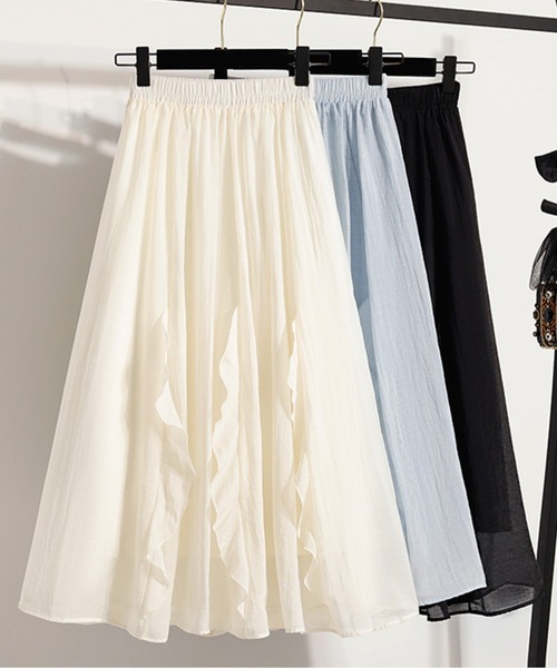 AMAJI(アマジ)の「フリルシアースカート(スカート・レディース・ホワイト/ブラック/ブルー・MEDIUM/XX-LARGE/X-LARGE/LARGE)」の6枚目の写真