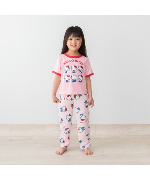 ハローキティ 天竺長袖パジャマ＋半袖Tシャツセット パジャマ（ベビー