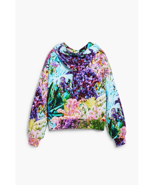 Desigual（デシグアル）の「ガーデンボタニカルプリントオーバーサイズフーディースウェット（スウェット・レディース・ブラック・L/M/S）」の2枚目の写真