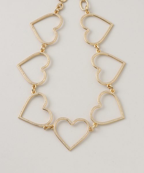 BASICKS(ベイシックス)の「BASICKS / ベイシックス Gold Heart Mega Necklace(ネックレス・レディース・ゴールド/シルバー・FREE)」の1枚目の写真