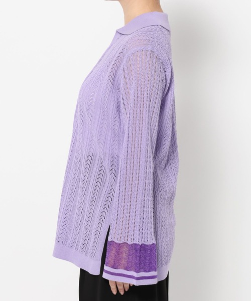 HARE（ハレ）の「スキッパースカシアミトップス(HARE)（ニット/セーター・レディース・ブラック/ピンク・FREE）」の17枚目の写真