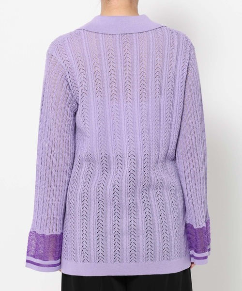 HARE（ハレ）の「スキッパースカシアミトップス(HARE)（ニット/セーター・レディース・ブラック/ピンク・FREE）」の18枚目の写真