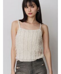 MURUA | ミックスフリンジニットキャミソール(キャミソール)