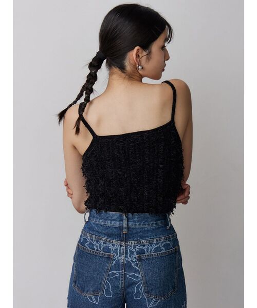 MURUA(ムルーア)の「ミックスフリンジニットキャミソール(キャミソール・レディース・オレンジ/ブラック/アイボリー・FREE)」の12枚目の写真