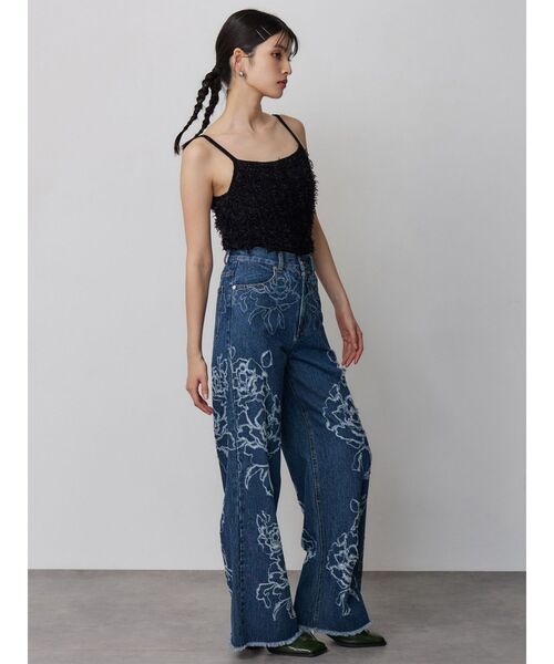 MURUA(ムルーア)の「ミックスフリンジニットキャミソール(キャミソール・レディース・オレンジ/ブラック/アイボリー・FREE)」の14枚目の写真