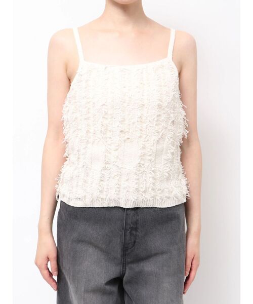 MURUA(ムルーア)の「ミックスフリンジニットキャミソール(キャミソール・レディース・オレンジ/ブラック/アイボリー・FREE)」の17枚目の写真