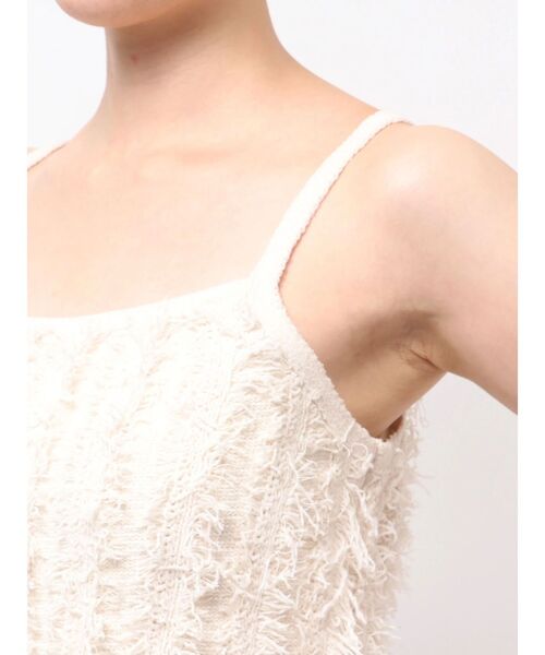 MURUA(ムルーア)の「ミックスフリンジニットキャミソール(キャミソール・レディース・オレンジ/ブラック/アイボリー・FREE)」の21枚目の写真