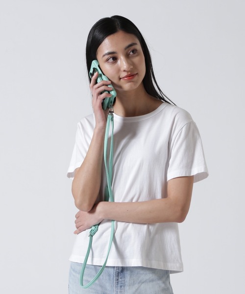 ajew（エジュー）の「ajew/エジュー/別注【ひも付き】iPhone17/17Pro（スマホケース/カバー・レディース・ブラック/グレー系その他/アクア・1/2）」の8枚目の写真