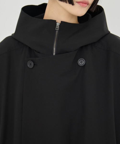 VACHEMENT(ヴァシュモン)の「【VACHEMENT/ヴァシュモン】リサイクルナイロンタスランレイヤードブルゾン(ブルゾン・レディース・ブラック/ライトベージュ・FREE)」の10枚目の写真