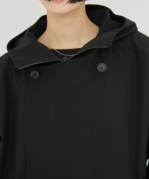 VACHEMENT(ヴァシュモン)の「【VACHEMENT/ヴァシュモン】リサイクルナイロンタスランレイヤードブルゾン(ブルゾン・レディース・ブラック/ライトベージュ・FREE)」の12枚目の写真