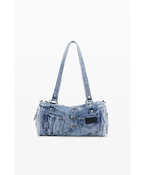 Desigual(デシグアル)の「デニムジーンズモチーフバレルショルダーバッグ(ハンドバッグ・レディース・ブルー・FREE)」の1枚目の写真
