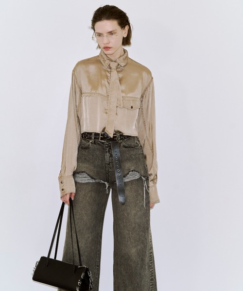 JOSE MOON(ジョゼムーン)の「DISTORTION SHOULDER BAG/ディストーションショルダーバッグ(ショルダーバッグ・レディース・ブラック・FREE)」の5枚目の写真