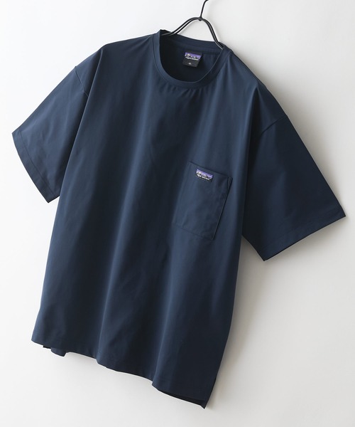 ragged mountain(ラギットマウンテン)の「【RAGGED MOUNTAIN/ラギットマウンテン】【驚きの軽さ・エアライト】BARTLETT/バートレット オーバーサイズ ポケットTシャツ ストレッチ・速乾 涼しい・ベタつかない 吸汗(Tシャツ/カットソー・メンズ・チャコールグレー/ブラック/カーキ/ネイビー・X-LARGE/LARGE/MEDIUM)」の4枚目の写真