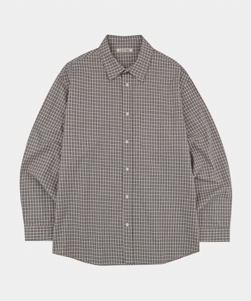 LETTERCOMO（レテルコモ）の「フリームードチェックシャツサンドベージュ（シャツ/ブラウス・レディース・その他・MEDIUM/LARGE）」の2枚目の写真