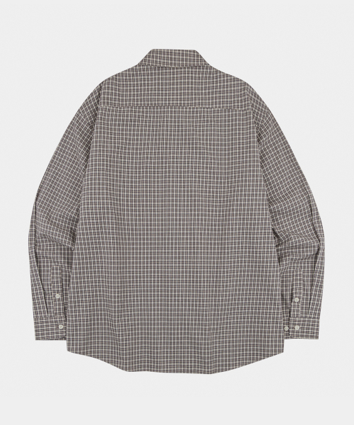 LETTERCOMO（レテルコモ）の「フリームードチェックシャツサンドベージュ（シャツ/ブラウス・レディース・その他・MEDIUM/LARGE）」の3枚目の写真