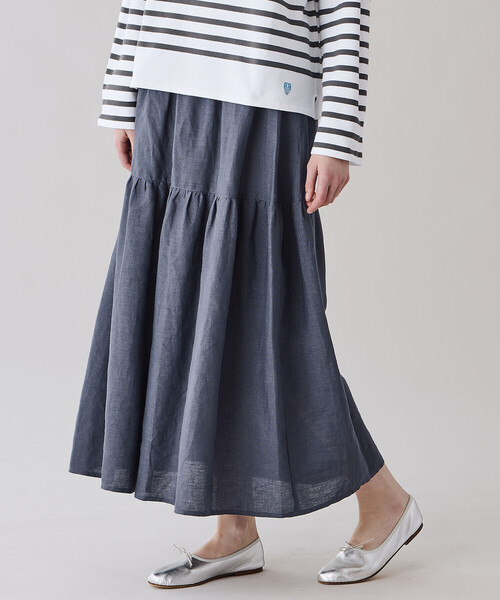 O'NEIL of DUBLIN(オニールオブダブリン)の「O'NEIL OF DUBLIN | ティアードスカート SOLID WOMEN(スカート・レディース・オレンジ/グレー系その他/ブラック・8)」の10枚目の写真