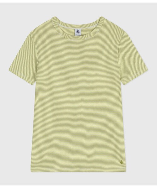 PETIT BATEAU（プチバトー）の「ミラレ半袖Tシャツ（Tシャツ/カットソー・レディース・グリーン系その他/ホワイト×グリーン/ホワイト×ピンク・SMALL/MEDIUM/LARGE/XX-SMALL/X-SMALL）」の3枚目の写真