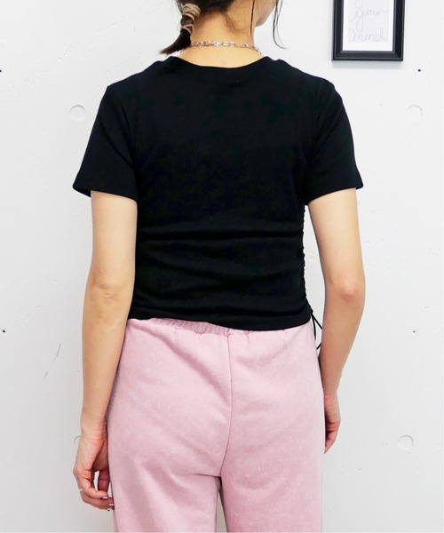 FUN(ファン)の「ロゴストーンカットソー(Tシャツ/カットソー・レディース・チャコールグレー/オフホワイト/カモフラージュ/ブラック・FREE)」の6枚目の写真