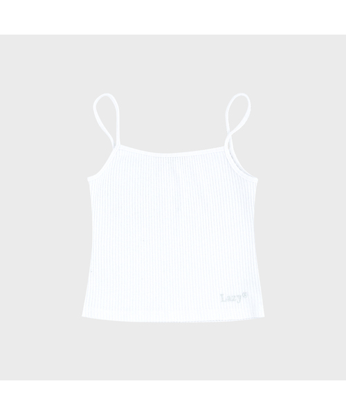 LAZYZ(レイジジ)の「スナーギ リップ スリーブレス (3色)(Tシャツ/カットソー・レディース・ホワイト/ピンク/ブラック・F)」の1枚目の写真