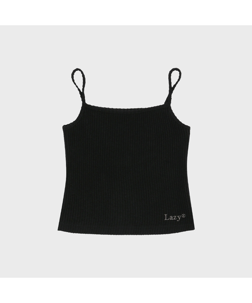 LAZYZ(レイジジ)の「スナーギ リップ スリーブレス (3色)(Tシャツ/カットソー・レディース・ホワイト/ピンク/ブラック・F)」の2枚目の写真