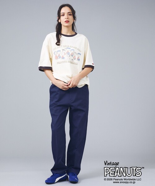 FRUIT OF THE LOOM（フルーツオブザルーム）の「【FRUIT OF THE LOOM/フルーツ・オブ・ザ・ルーム】FRUIT OF THE LOOM×PEANUTS/半袖/Tシャツ/スヌーピー（Tシャツ/カットソー・メンズ・パープル/スミクロ/ピンク・L/M）」の13枚目の写真