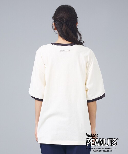 FRUIT OF THE LOOM（フルーツオブザルーム）の「【FRUIT OF THE LOOM/フルーツ・オブ・ザ・ルーム】FRUIT OF THE LOOM×PEANUTS/半袖/Tシャツ/スヌーピー（Tシャツ/カットソー・メンズ・パープル/スミクロ/ピンク・L/M）」の15枚目の写真
