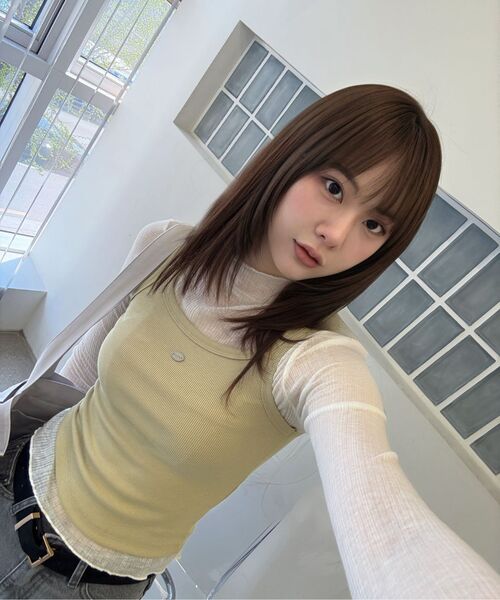 PLUNASTUDIO(プルナスタジオ)の「リブスリーブレスTシャツ(オリーブ)(Tシャツ/カットソー・レディース・オリーブ・FREE)」の8枚目の写真