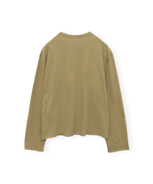 BROWNYARD(ブラウンヤード)の「Wカットオフロングスリーブ、カーキ(Tシャツ/カットソー・レディース・その他・1/2)」の2枚目の写真