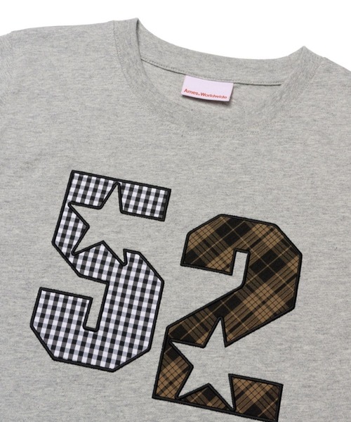 AMESWORLDWIDE（アメスワールドワイド）の「AMES WORLDWIDE／52スターアップリケTシャツ（Tシャツ/カットソー・レディース・レッド/グレー/イエロー・SMALL/MEDIUM）」の10枚目の写真