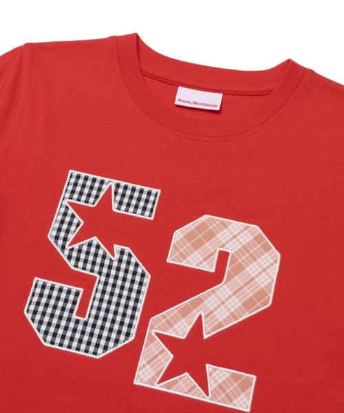 AMESWORLDWIDE（アメスワールドワイド）の「AMES WORLDWIDE／52スターアップリケTシャツ（Tシャツ/カットソー・レディース・レッド/グレー/イエロー・SMALL/MEDIUM）」の6枚目の写真