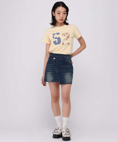 AMESWORLDWIDE（アメスワールドワイド）の「AMES WORLDWIDE／52スターアップリケTシャツ（Tシャツ/カットソー・レディース・レッド/グレー/イエロー・SMALL/MEDIUM）」の17枚目の写真