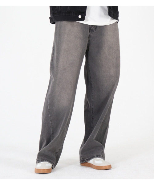 BUTTON SEOUL（ボタンソウル）の「ツイストセミバルーンデニムパンツ[ブラック]（デニムパンツ・メンズ・その他・XL）」の7枚目の写真