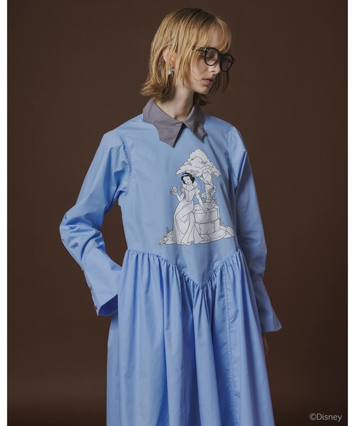 NON TOKYO(ノントーキョー)の「【Disney “Snow White” × NON TOKYO 】PULLOVER BATS SHIRT O/P(ワンピース・レディース・ホワイト/グレー/ブルー・FREE)」の1枚目の写真