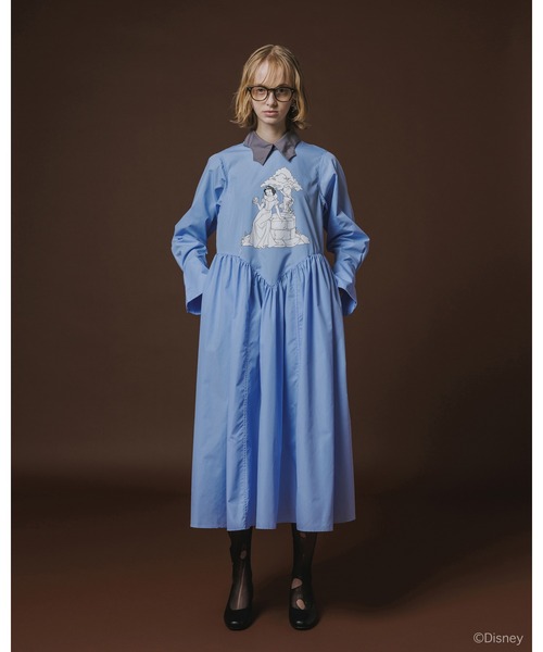 NON TOKYO(ノントーキョー)の「【Disney “Snow White” × NON TOKYO 】PULLOVER BATS SHIRT O/P(ワンピース・レディース・ホワイト/グレー/ブルー・FREE)」の4枚目の写真