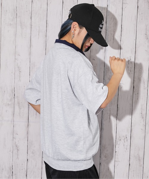 GORGE(ゴージ)の「《ナンバーロゴ×ハーフジップ》ビッグシルエットTシャツ/ストリート/春夏秋/全3色(Tシャツ/カットソー・レディース・ピンク/グリーン/ネイビー・F)」の21枚目の写真