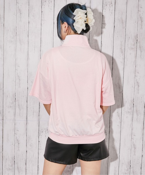 GORGE(ゴージ)の「《ナンバーロゴ×ハーフジップ》ビッグシルエットTシャツ/ストリート/春夏秋/全3色(Tシャツ/カットソー・レディース・ピンク/グリーン/ネイビー・F)」の15枚目の写真