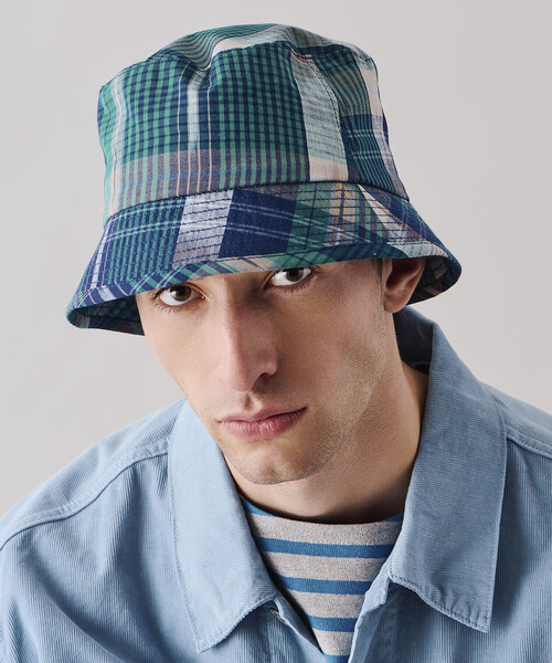Bshop(ビショップ)の「cableami | マドラスチェック バケットハット MEN(ハット・メンズ・ホワイト系その他/ブルー系その他・M/L)」の9枚目の写真