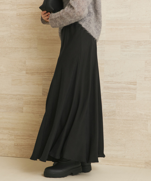 plage(プラージュ)の「《追加》Washable Fibril ロングスカート 2(スカート・レディース・ブラック・36/34/38)」の5枚目の写真