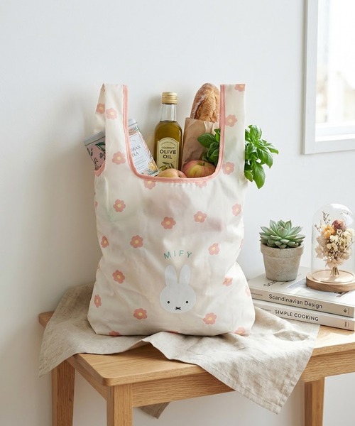 Miffy（ ミッフィー）の「miffy/ミッフィー　ビジューシリーズ　エコバッグM（エコバッグ/サブバッグ・レディース・ピンク/ブルー/アイボリー・ONE SIZE）」の2枚目の写真