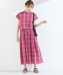 SHIPS Colors:〈手洗い可能〉マドラス チェック レイヤード ライク ワンピース◇